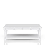 Cocktail Table With Two Storage Drawers And Casters - Furniture Home Direct