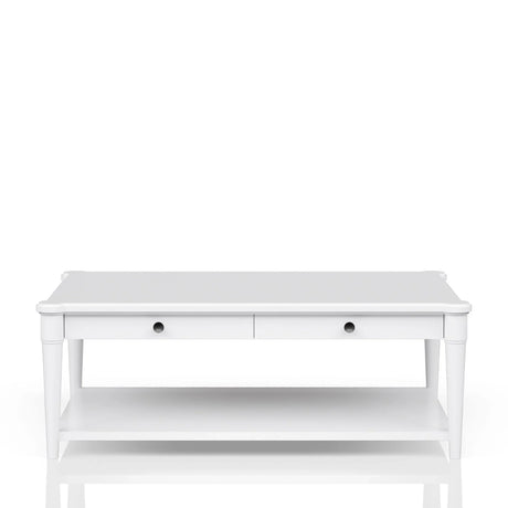 Cocktail Table With Two Storage Drawers And Casters - Furniture Home Direct