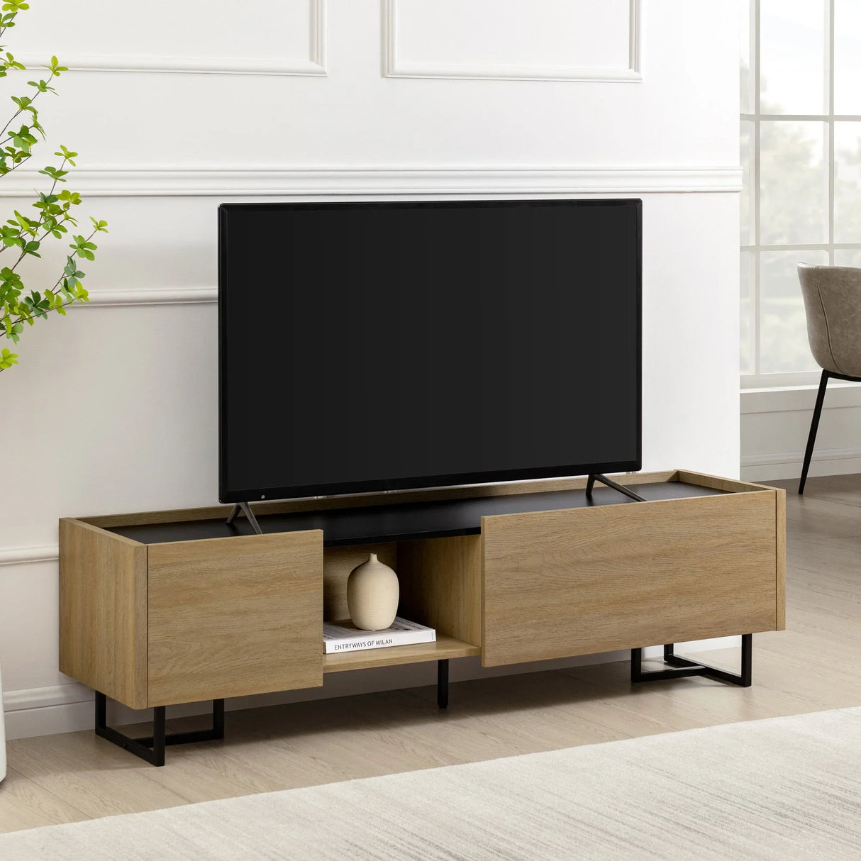 Contemporary Low Profile TV Stand - Furniture Home Direct