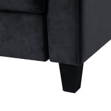 living Room Set With Sofa, Love seat and Accent Chair - Black - Furniture Home Direct