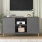 Modern TV Stand With Adjustable Shelf, Handles And Anti-Tip Device - Furniture Home Direct