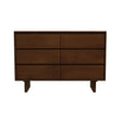 Dubrovnik - Mid-Century Modern Dresser With 6 Drawers - Brown - Furniture Home Direct