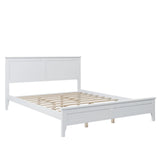 White Solid Wood 5 Piece Queen Bedroom Set(bed, 2 nightstands,chest,dresser) - Furniture Home Direct