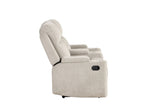 Galya - Motion Loveseat With Console - Light Gray - Furniture Home Direct
