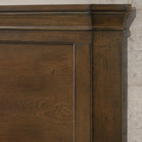 Queen Bed Set Dresser Nightstands Mirror Chest Walnut Brown - Furniture Home Direct