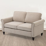 Loveseat Sofa, Mid-Century Modern Couches For Living Room, Button Tufted Sofa - Furniture Home Direct