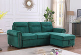 Ashton - Reversible Sleeper Sectional Sofa Chaise - Furniture Home Direct