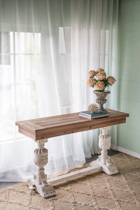 Alcott - Buffet Table - Brown / Antique White - Furniture Home Direct