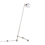 Eileen - Contemporary Floor Lamp - Nickel / White - Furniture Home Direct