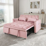 3 In 1 Pull Out Couch Convertible Sofa Bed With Reclining Backrest - Furniture Home Direct