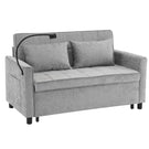 Pull-Out Sleeper Sofa With Reversible Backrest Cushion, Side Pockets, 2 USB Ports And A Phone Holder For Living Room - Furniture Home Direct