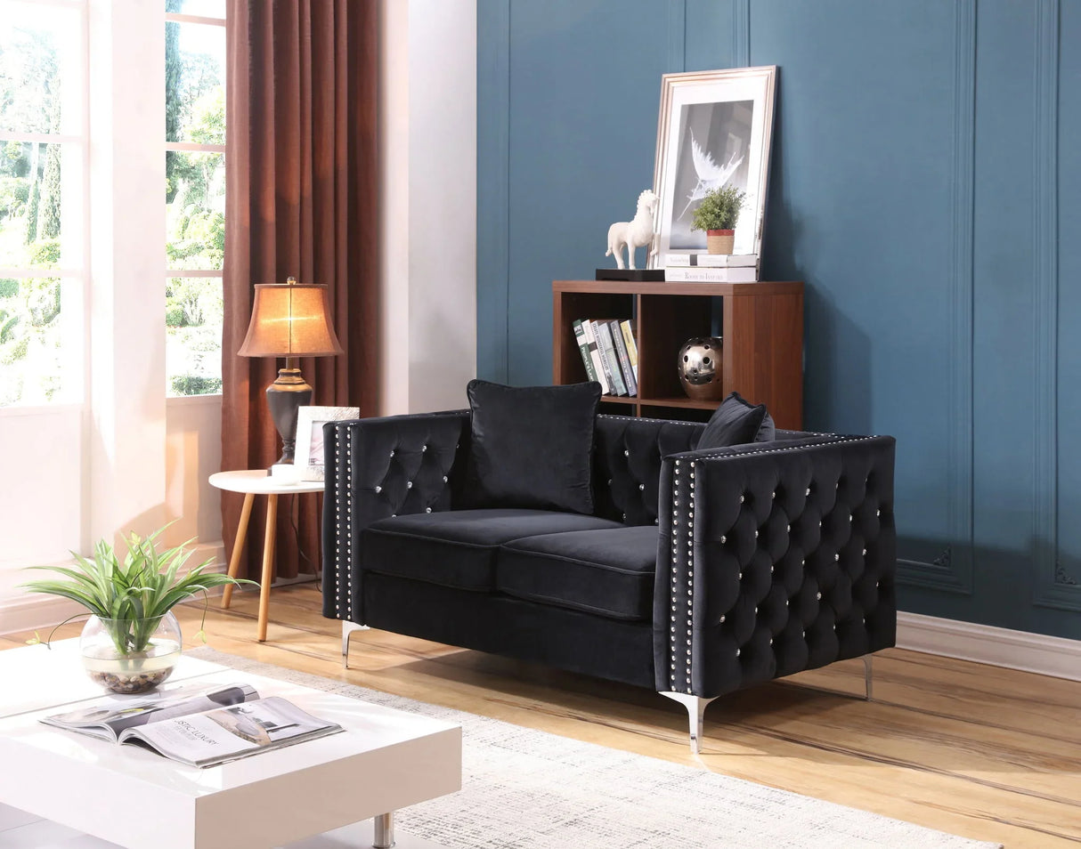 Elegant Track Arm Loveseat - Furniture Home Direct