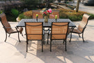 Rectangular 6 Person 85.83" Long Aluminum Dining Set - Furniture Home Direct