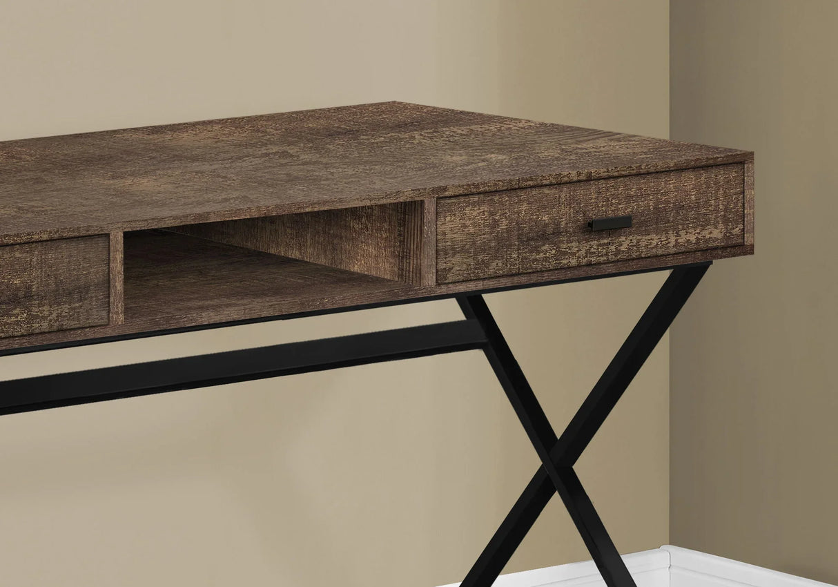 Computer Desk For Home Office, Laptop, Storage Drawers, Glossy Contemporary & Modern - Furniture Home Direct