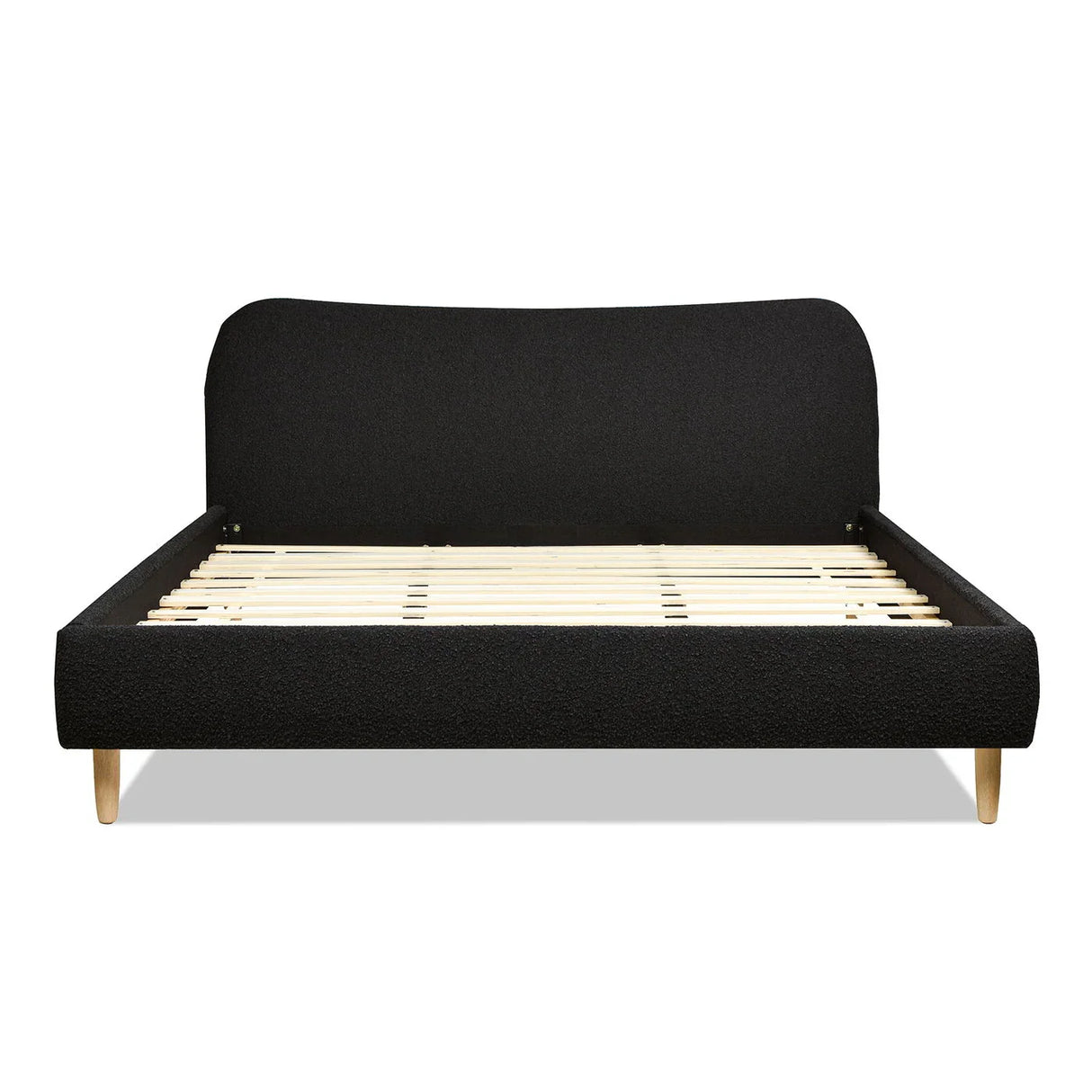 Roman - Curved Headboard Upholstered Platform Bed - Furniture Home Direct