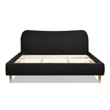 Roman - Curved Headboard Upholstered Platform Bed - Furniture Home Direct