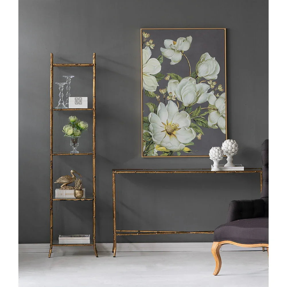 Botanical Wall Art Prints, Home Decor For Living Room Dining Room Bedroom Hallway - Gold - Furniture Home Direct