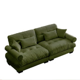 Modern Oversize Sofa With Cloud Like Comfort, Featuring Waist And Throw Pillows - Furniture Home Direct