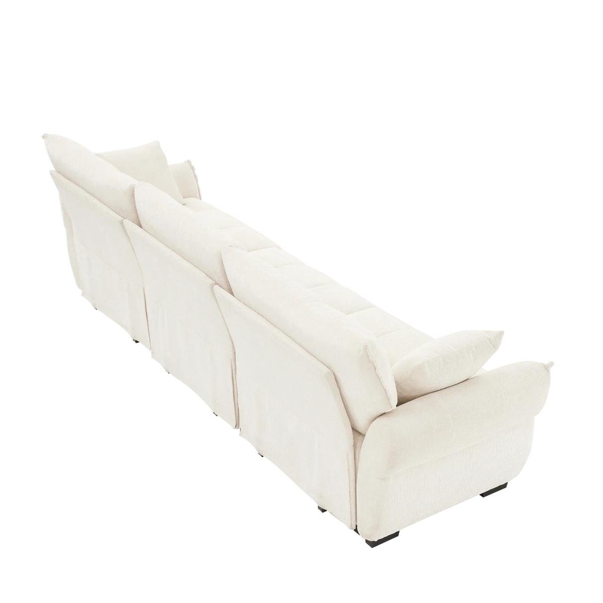 Chenille Sofa - White - Furniture Home Direct