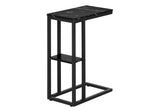Accent Table, C - Shaped, Marble Look Contemporary & Modern Convenient Design - Furniture Home Direct