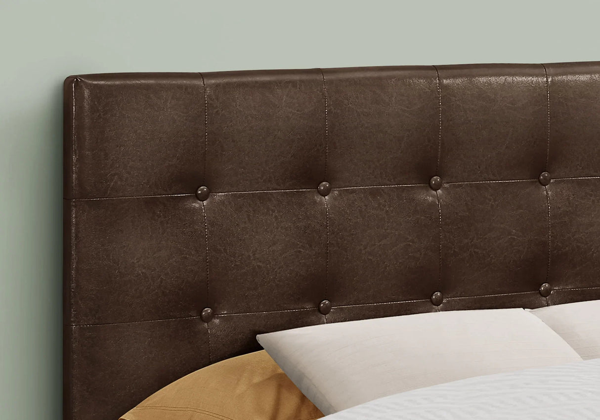 Full Size, Bed Headboard Only, Upholstered, Transitional - Brown - Furniture Home Direct