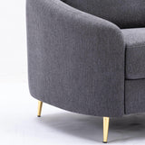 Yuina Gray Linen 3 Pieces Living Room Set - Furniture Home Direct