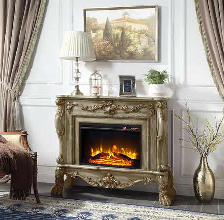 Dresden - Fireplace - Gold Patina - Furniture Home Direct