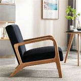Classic Mid-Century Modern Accent Chairs, Open Framed Armchair With Cushioning - Furniture Home Direct