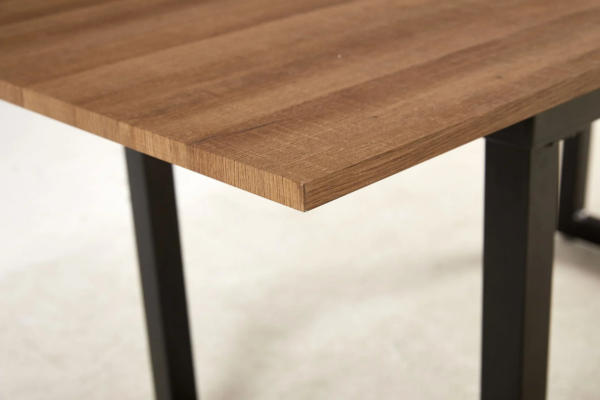 Square Extendable Dining Table With Metal Leg, Modern Space Saving Kitchen Table For Living Room - Furniture Home Direct