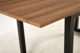 Square Extendable Dining Table With Metal Leg, Modern Space Saving Kitchen Table For Living Room - Furniture Home Direct