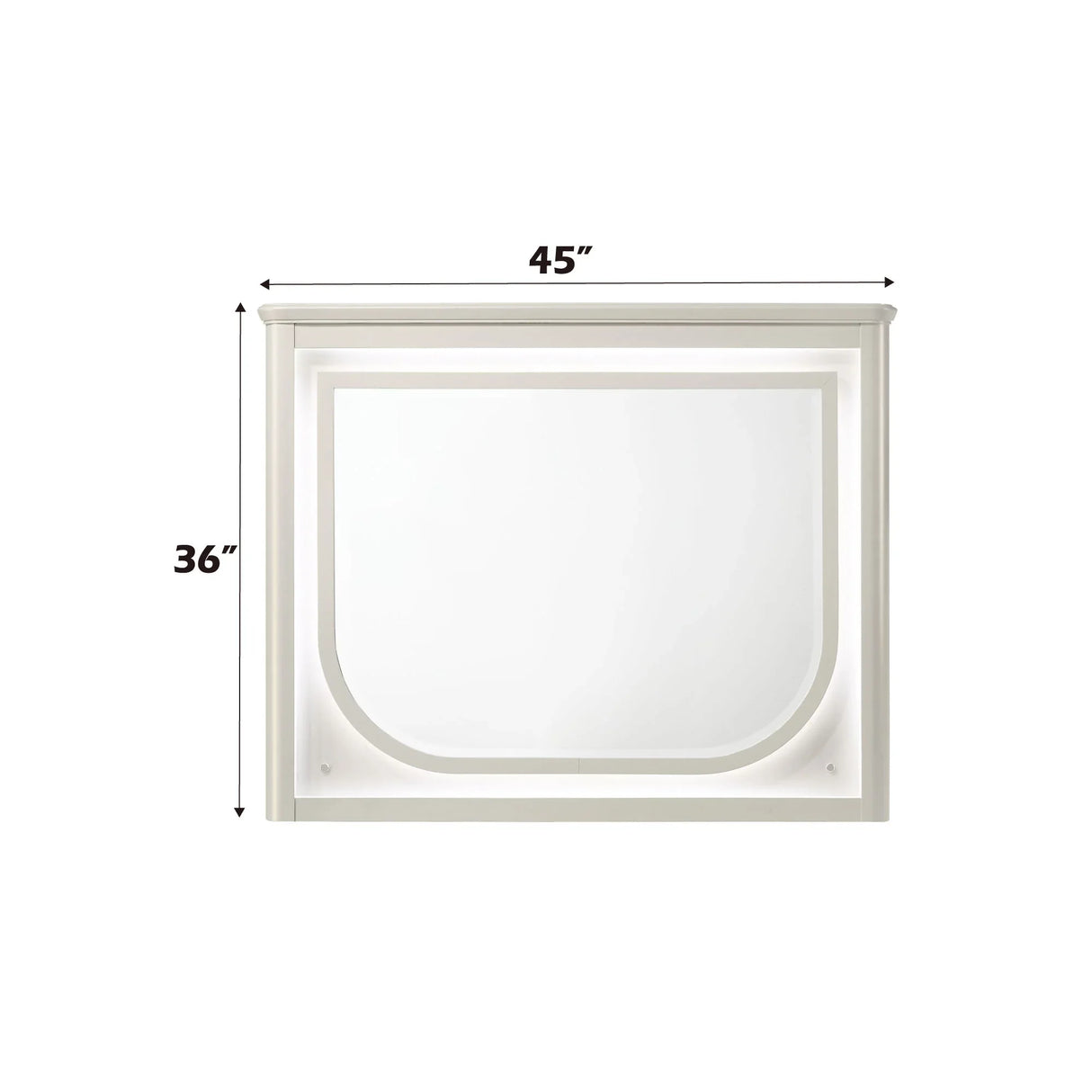 Laveda - Mirror With LED - White - Furniture Home Direct