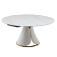 Fashion Modern Sintered Stone Dining Table With Retractable Function And Chairs - Furniture Home Direct