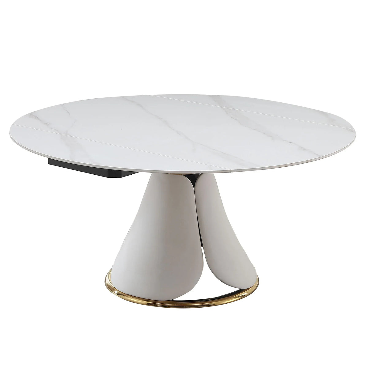 Fashion Modern Sintered Stone Dining Table With Retractable Function And Chairs - Furniture Home Direct