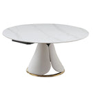 Fashion Modern Sintered Stone Dining Table With Retractable Function And Chairs - Furniture Home Direct