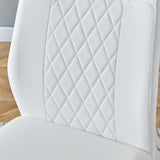Dining Set 7 Piece Marble Top Table And Chairs White - Furniture Home Direct