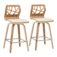 Folia - Mid Century Modern Counter Stool With Footrest (Set of 2) - Furniture Home Direct