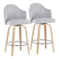 Ahoy - Mid Century Modern Fixed Height Counter Stool With Round Footrest (Set of 2) - Furniture Home Direct