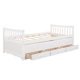 Twin Size Daybed With Trundle And Drawers - Furniture Home Direct
