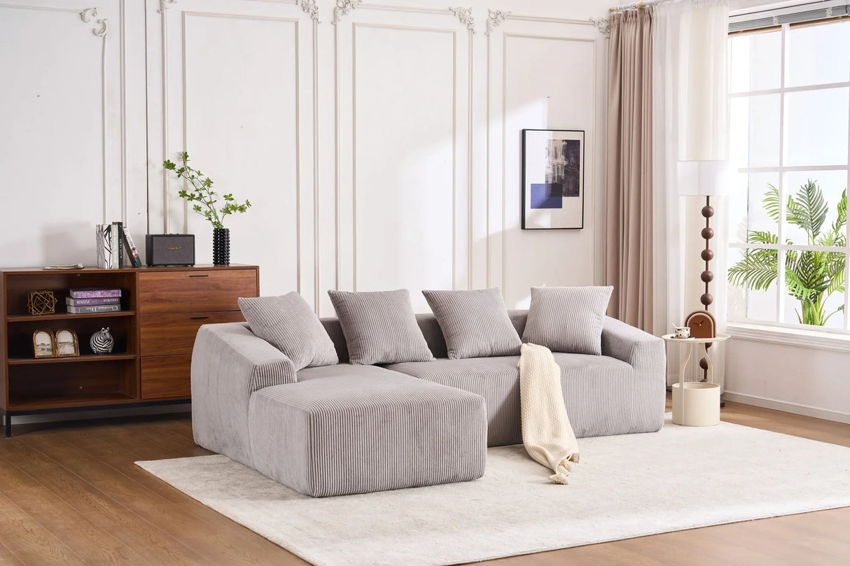 Combined 3 Seater Sofa With 4 Pillows - Furniture Home Direct