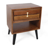 Asther - Bedside Table - Natural Wood / Brown - Furniture Home Direct