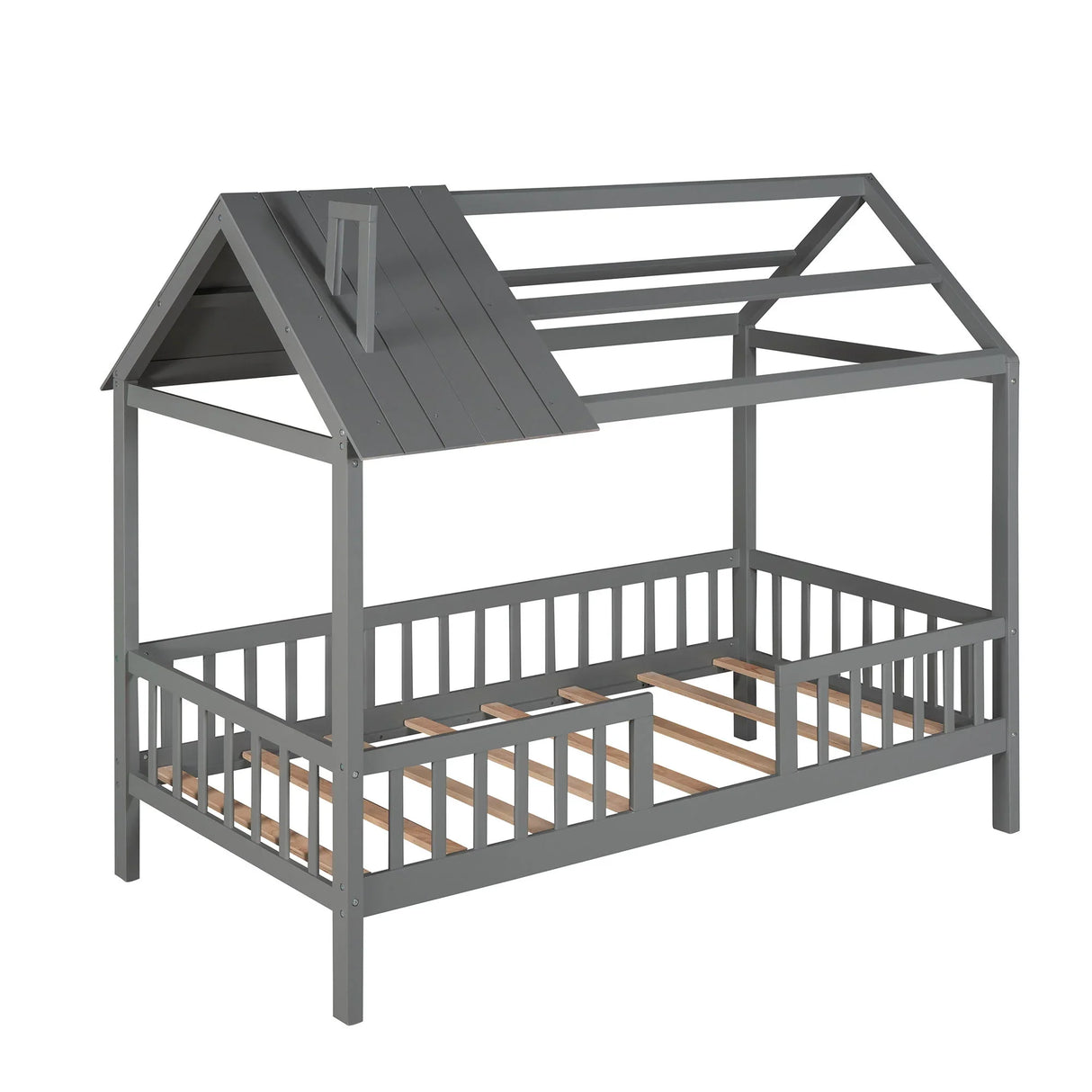 House Bed With Fence - Furniture Home Direct