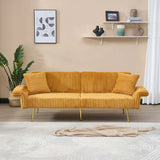 Luxury Corduroy Foldable Double Sofa Bed With Folding Armrests - Furniture Home Direct