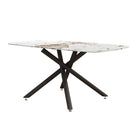 Luxurious Marble Patterned Dining Table With Metal Fork Legs - Furniture Home Direct