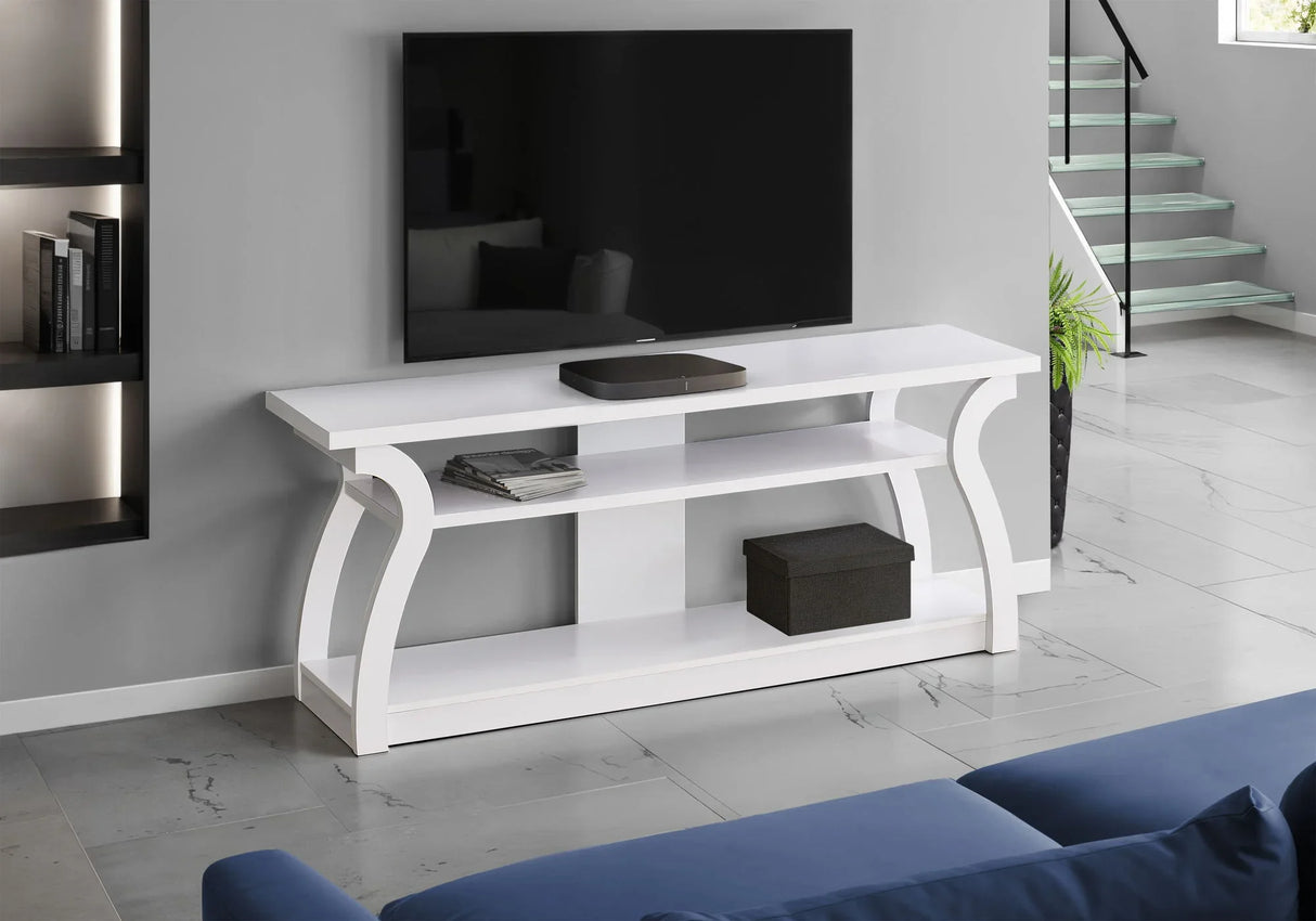 TV Stand, Console, Media Entertainment Center, Storage Shelves - Furniture Home Direct