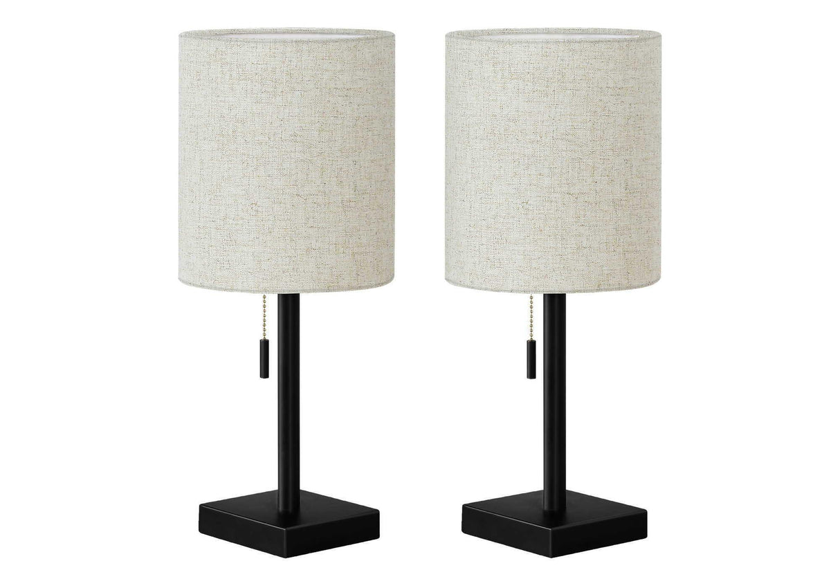 Lighting, Table Lamp, USB Port Included, Nickel, Contemporary (Set of 2) - Furniture Home Direct