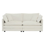 3 Piece Extra Deep Seat Living Room Set with Sofa, Love Seat and Chair - White - Furniture Home Direct
