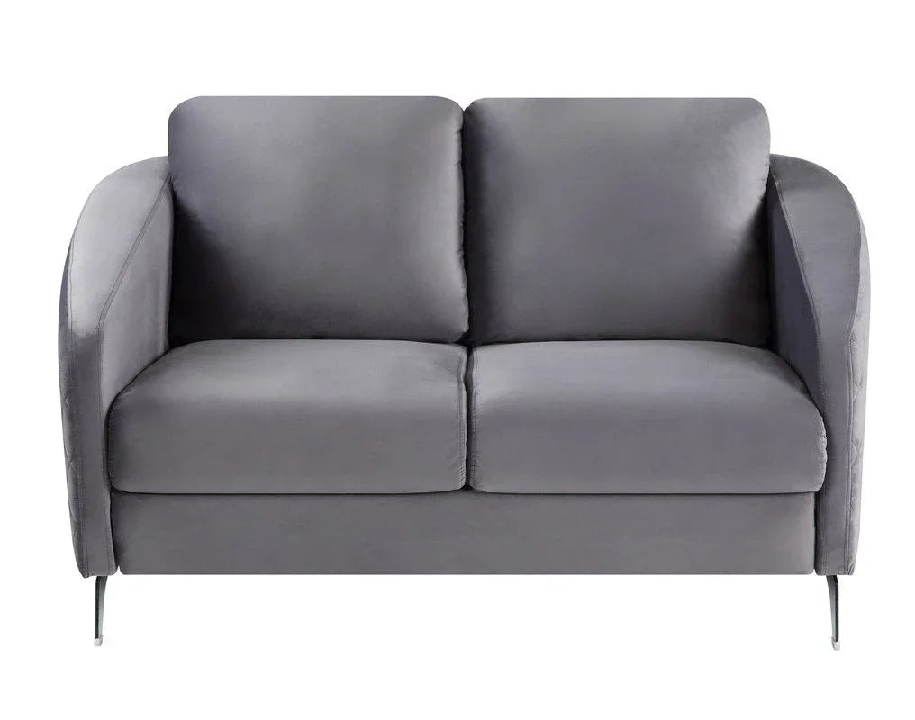 Sofia - Velvet Modern Chic Loveseat Couch - Furniture Home Direct