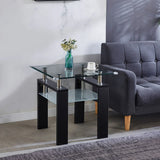 Clear Glass Top Side Table, Modern Design For Home - Furniture Home Direct