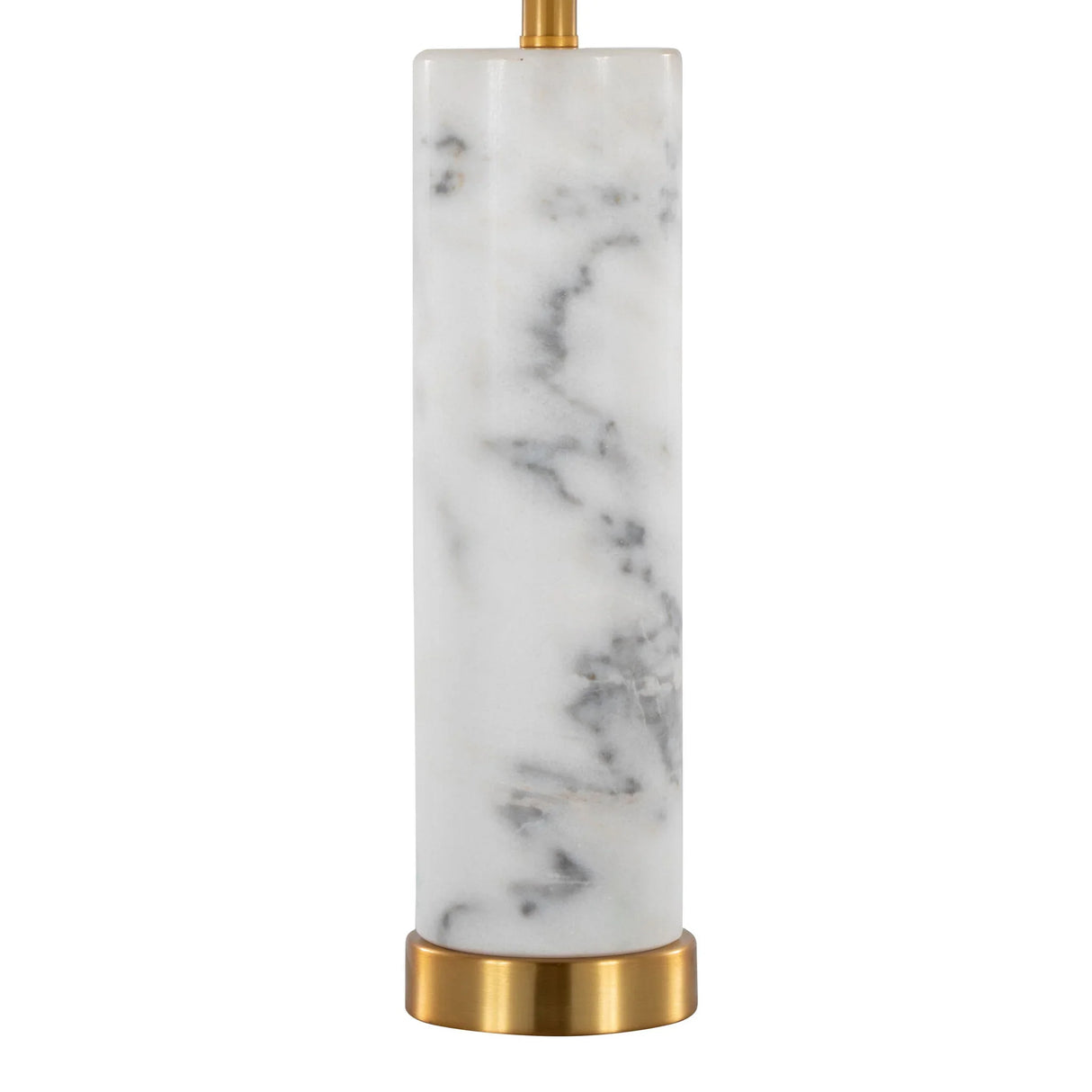 Marabella - Contemporary Marble Table Lamp (Set of 2) - Brass / White - Furniture Home Direct