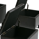 Dover - 3 Piece Storage Ottoman Contemporary Design - Furniture Home Direct